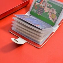 Chống trộm Chải Phong cách Trung Quốc Hoạt hình Đáng yêu Của phụ nữ Cá nhân hóa Nhiều thẻ Máy đánh bạc Siêu mỏng Nhỏ bé Ví thẻ tín dụng - Màu Đỏ Sâu - Xem 5