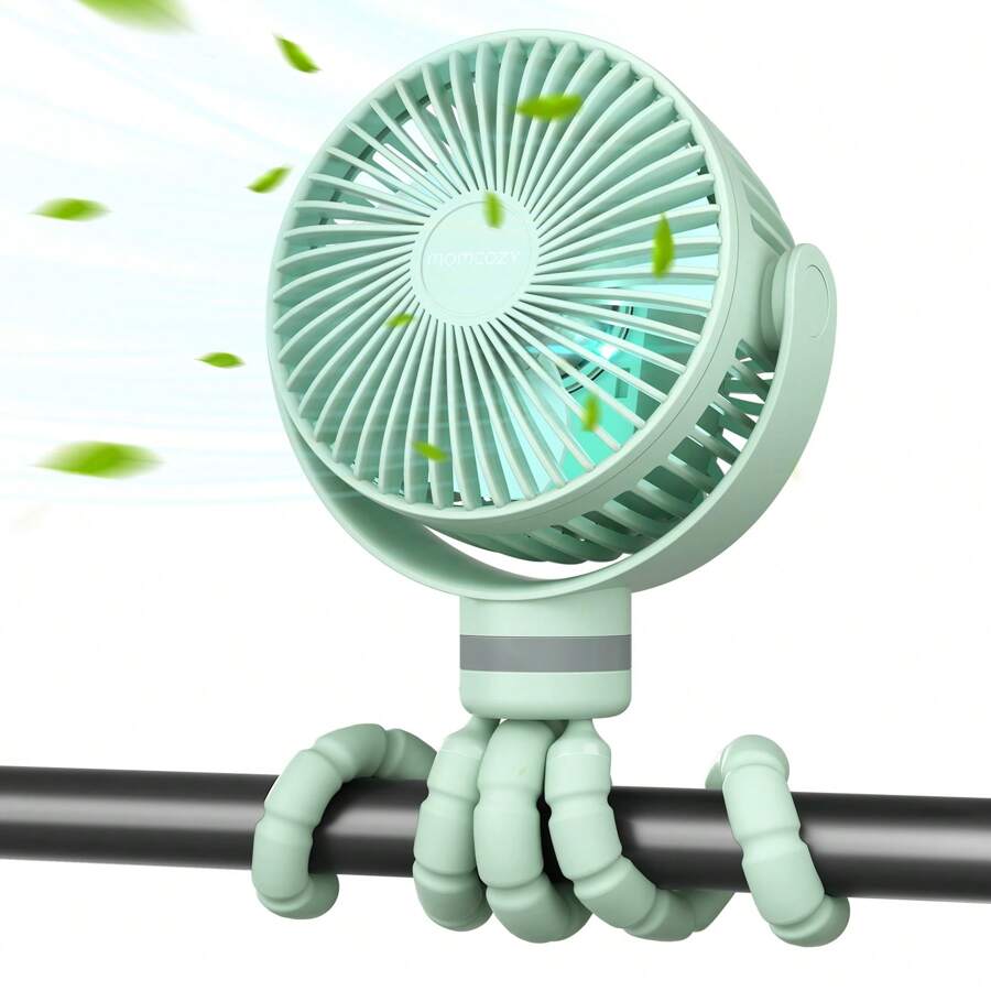 Momcozy Portable Stroller Fan, 27H Ultra-Long Battery Life, Detachable 4 Speed 360°Rotate - 綠色 - 查看 1