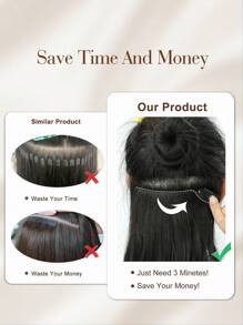 Kẹp Dài Dợn sóng Nối tóc 4pcs Ash Vàng Pha trộn Bạch kim Vàng Tóc Giường đôi Đầu Sợi tổng hợp Chất xơ Miếng tóc Đối với phụ nữ - Màu dương cầm - Xem 8