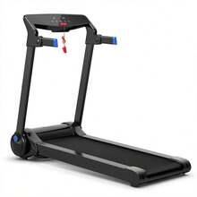 3HP Electric Folding Treadmill With Bluetooth Speaker - 藍色 - 查看 1