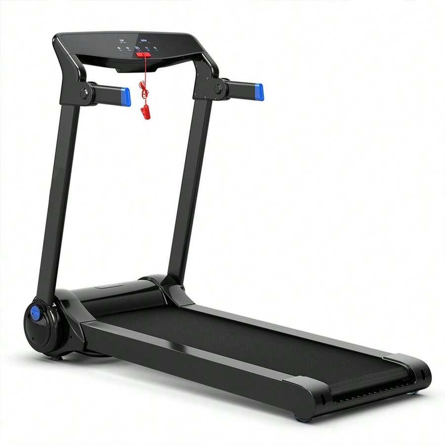 3HP Electric Folding Treadmill With Bluetooth Speaker - 藍色 - 查看 1