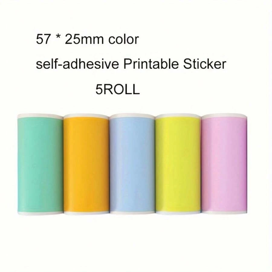 Mini Thermal Printer Sticker Paper, Mini Printer Sticker Paper 57 X 25mm, Mini Pocket Printer Sticker Paper For Instant Camera, Instant Camera Refill Mini Printer Paper - Green - View 1