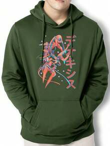 Men Hoodies - 軍綠色 - 查看 1