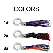 16cm/25cm投擲/拖綫/船釣魚用誘餌,多種顏色逼真的鮪魚/魷魚/章魚軟餌,配鉤用於海水釣魚 - 彩色 - 查看 3