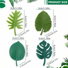 4pcs Leaf Shape Fridge Magnets, Plant Refrigerator Magnets, Leaf Fridge Stickers, Funny Personalized Kitchen Decor Magnetic Sheets, Cute Mini Tropical Leaf Shaped Refrigerator Magnets For Storage Cabinet, Fridge, Whiteboard, Kitchen, Home, Office Decoration Best Gifts Birthday