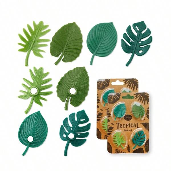 4 pièces Aimants de réfrigérateur en forme de feuille, aimants de réfrigérateur de plante, autocollants de réfrigérateur en forme de feuille, feuilles tropicales mignonnes en forme d'aimants de réfrigérateur pour armoire de rangement, réfrigérateur, tableau blanc, cuisine, maison, décoration de bureau, meilleurs cadeaux
