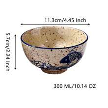 4 Pieces Japanese Rice Bowls,10.14 Oz Small Asian Rice Bowls - 4 Different Colors - View 3
