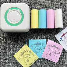 Portable Thermal Printer, Pocket Printer With 13 Rolls Paper Wireless Smart Printer Compatible With IOS + Android For Photo Office Label Study Notes Gift - Royal Blue - View 3