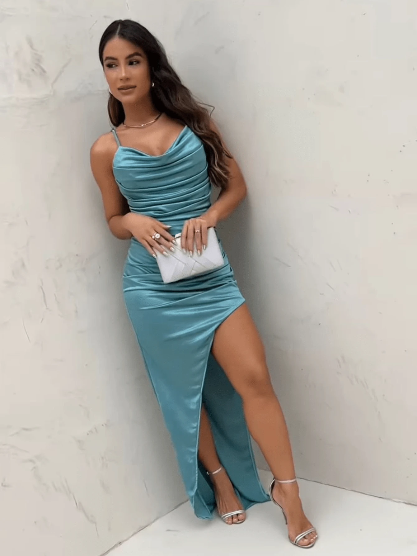 Women Dresses - 青碧色 - 查看 1