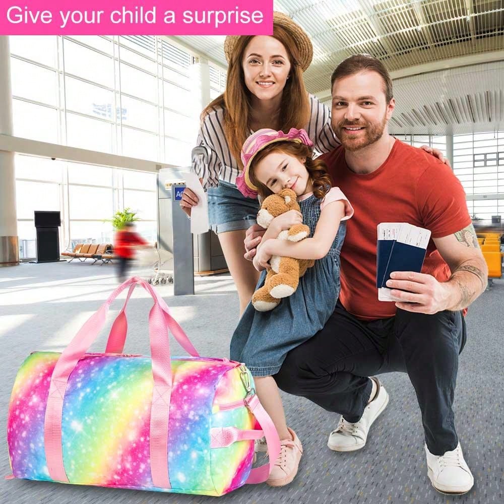 Dance Ballet Bags For Girls, Kids Duffle Gym Bag Travel With Shoe
