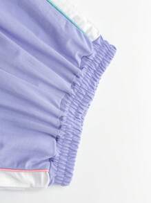 zosee Young Girl 2024 New Thin Color-Blocking Anti-Mosquito Long Pants For Summer - Mauve Purple - View 4