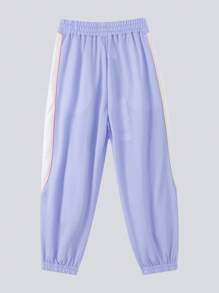 zosee Young Girl 2024 New Thin Color-Blocking Anti-Mosquito Long Pants For Summer - Mauve Purple - View 2
