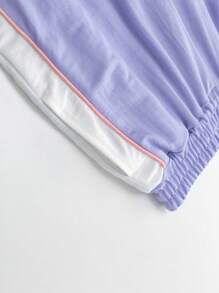 zosee Young Girl 2024 New Thin Color-Blocking Anti-Mosquito Long Pants For Summer - Mauve Purple - View 5