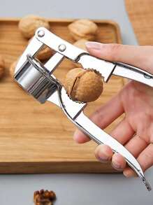 1入組銀鋅合金重型壓蒜器帶多功能廚房工具