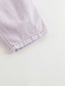 MARC&JANIE 春季時尚優雅的寬鬆牛仔褲，適合年輕女孩 - 淡紫色 - 查看 6