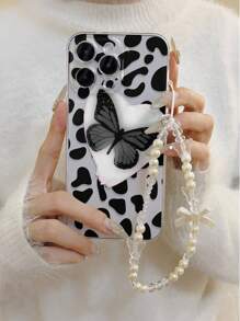 黑白點點配上心形和蝴蝶圖案,透明塗裝和防摔手手工蝴蝶和珠子手鍊的手機殼,適用於iphone 15 Pro Max, Iphone 13, Iphone14, Iphone11, 軟p12防摔手機殼、xs直邊塗裝tpu防摔手機殼。也適用於galaxy S24、galaxy S24+、galaxy S24 Ultra、galaxy S22、galaxy A13 4g、galaxy A52、galaxy A52s 5g、小米redmi Note11和小米11 Lite。 - 彩色 - 查看 4