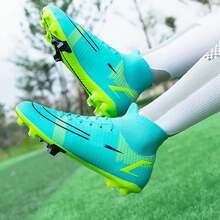 Tenis Para Fútbol Rapido/fut7 Anti Derapante De Caña Alta - Verde claro - Ver 2
