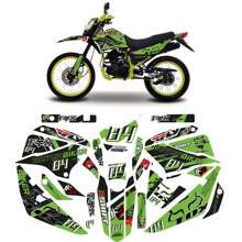 Kit De Graficos Para Dm 200 Cubiertas, Tanque, Salpicadero, etc. Full Body Cortado Y Listo Para Instalar - Verde - Ver 1