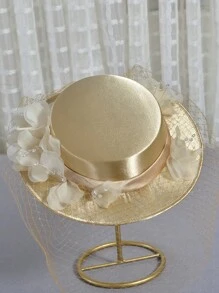 法式時尚帽子,新娘花簪帽,英式女帽,優雅帽子,復古帽子,蝴蝶結帽,生日派對頭飾,宴會禮帽,黑帽,德比帽,賽馬帽,正式帽,大帽,女士帽 - A - 查看 11