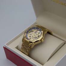 1 Miếng Nam Tự động hoàn toàn Đồng hồ cơ Với Xu hướng: Cắt giảm Quay số & Thép không gỉ Dây đeo , Đúng mốt Làm Việc  Sang trọng Qủa tặng - Vàng - Xem 3