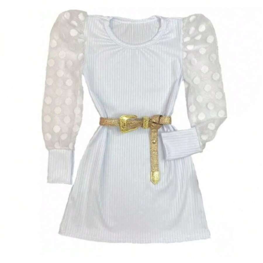 Young Girls Dresses - 白色 - 查看 1