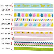 5 Kích thước lễ Phục sinh Ruy băng Sa tanh Sọc , Nơ Mũ lưỡi trai Phụ kiện Quà tặng tiệc Bọc DIY Thủ công - Nhiều màu - Xem 2