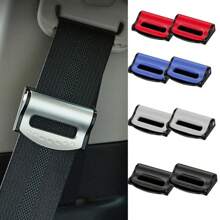 2PCS Plastic Strong Adjustable Car Belt Clips Slip-Resistant Seat Belt Buckle Simple Clamp Fixing Clip Car Styling - Multicolor - View 2