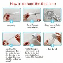 Set de 10 filtros de repuesto para humidificador de aromas, que incluye esponja de absorción de agua, barras de fragancia y esponjas de filtro para un uso duradero, para el hogar y la oficina, con efectos humectantes - Blanco - Ver 7