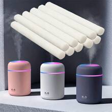 Set de 10 filtros de repuesto para humidificador de aromas, que incluye esponja de absorción de agua, barras de fragancia y esponjas de filtro para un uso duradero, para el hogar y la oficina, con efectos humectantes - Blanco - Ver 1