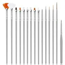 14/15/30pcs Professional Cake Decorating Brushes Set, For Painting Cookies Decoration And Baking, Suitable For Homemade Sugar Craft And Home Kitchen Accessories - Grey - View 8