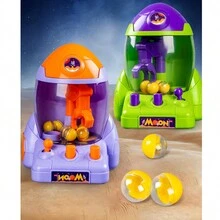 1pc Rocket Toy, Mini Arcade Claw Game Machine, Small Home Capsule Toy Crane Ball Machine, Cute And Interesting Toy - Multicolor - View 1