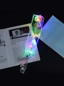 Creative Valentine's Day Gift: Glow In The Dark Artificial Rose Bouquet For Home Decoration And Romantic Atmosphere - Red - View 7