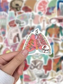 50 Pegatinas De Graffiti Anatómicas Y Retro Para Equipaje, Guitarra, Monopatín, Cubierta De Teléfono Móvil, Impermeables