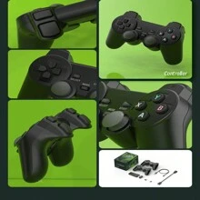 Consola de videojuegos M8 LITE , 128G, 40000 juegos integrados, 2,4G, doble TV, variedad de consolas de juegos clásicas, controladores inalámbricos - Negro - Ver 2