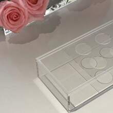 1pc Wedding Decoration Flower Vase For Hydroponic & Fresh Flowers, Home Table Centerpiece Gifts Birthday Graduation Home Decor Room Decor Glass Vase - Clear - View 6