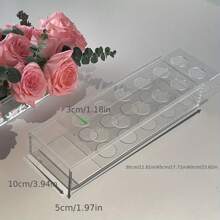 1pc Wedding Decoration Flower Vase For Hydroponic & Fresh Flowers, Home Table Centerpiece Gifts Birthday Graduation Home Decor Room Decor Glass Vase - Clear - View 5