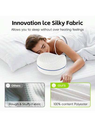 YUNDISSI Memory Foam Knee Pillow, Sleeping Leg Side Sleepers Women Body Shape Keep ,Relax Your Knees, Back, Legs Hips,Improve Sleep Quality., Bedding, Home view 3