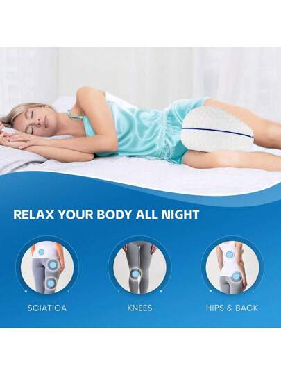 YUNDISSI Memory Foam Knee Pillow, Sleeping Leg Side Sleepers Women Body Shape Keep ,Relax Your Knees, Back, Legs Hips,Improve Sleep Quality., Bedding, Home view 6