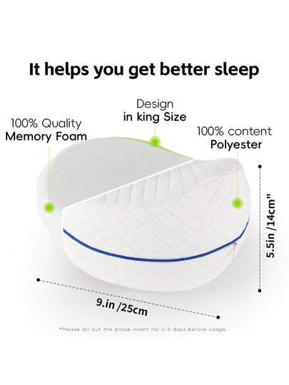 YUNDISSI Memory Foam Knee Pillow, Sleeping Leg Side Sleepers Women Body Shape Keep ,Relax Your Knees, Back, Legs Hips,Improve Sleep Quality., Bedding, Home view 2