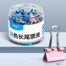 4 Màu Thập cẩm Dung lượng lớn Đuôi dài Kẹp Văn phòng phẩm Sắt Kẹp Thép không gỉ Kẹp Với 6 Kích thước Tùy chọn - Nhiều màu - Xem 11