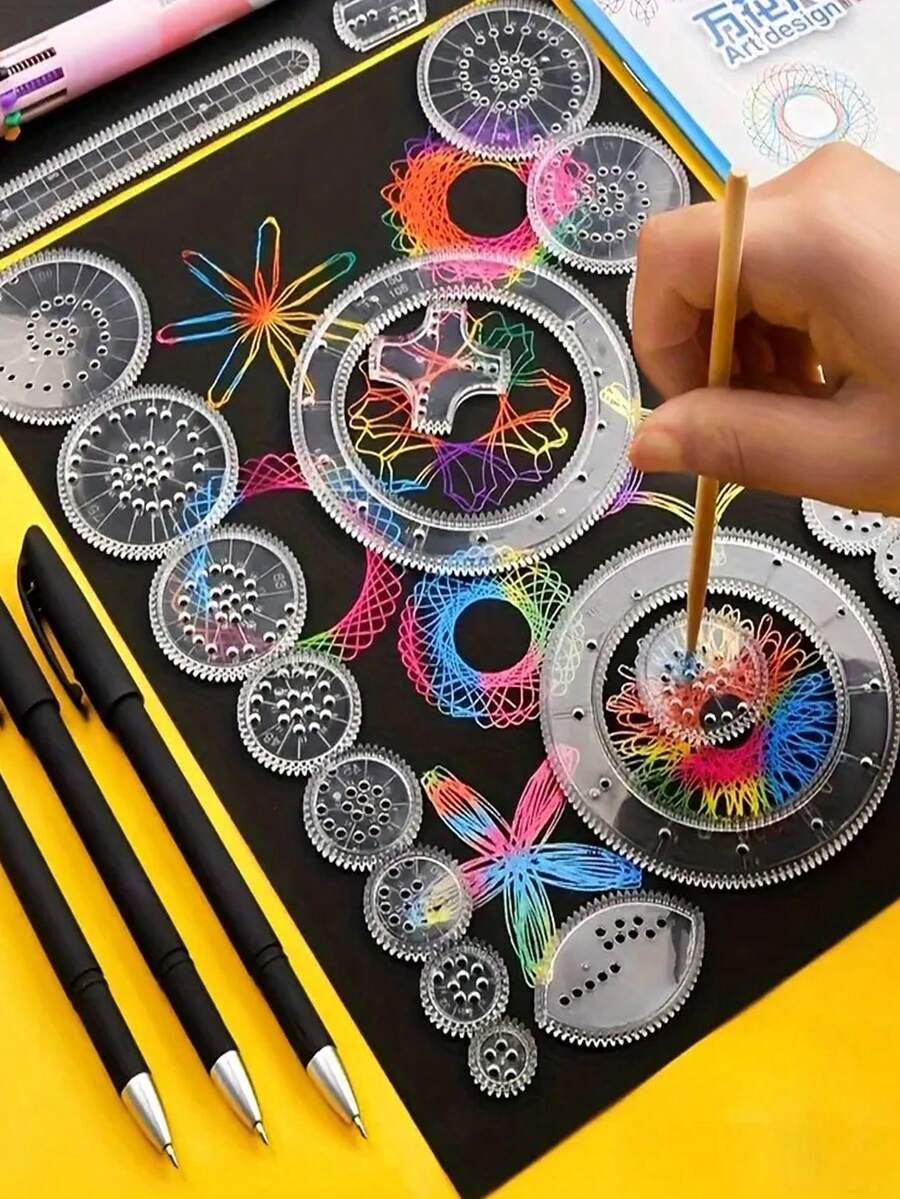 1pack 22pcs Magic Ruler Toy Set, Flexible Magic Wand, Stationery Ruler For Teenager, Holiday & Award & Birthday Gift - Transparent - View 1