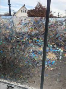 1 Rolo de Película de Privacidade para Janela Adesiva Estática Vinil 3D, Adesivos Película Arco-Íris para Porta de Vidro Controle de Calor Anti-UV para Casa e Escritório, Adesivos, Adesivo de Parede, Adesivo de Vinil para Decoração Doméstica, Itens de Decoração de Primavera Refresquem sua Casa, Adesivos de Decoração Rama