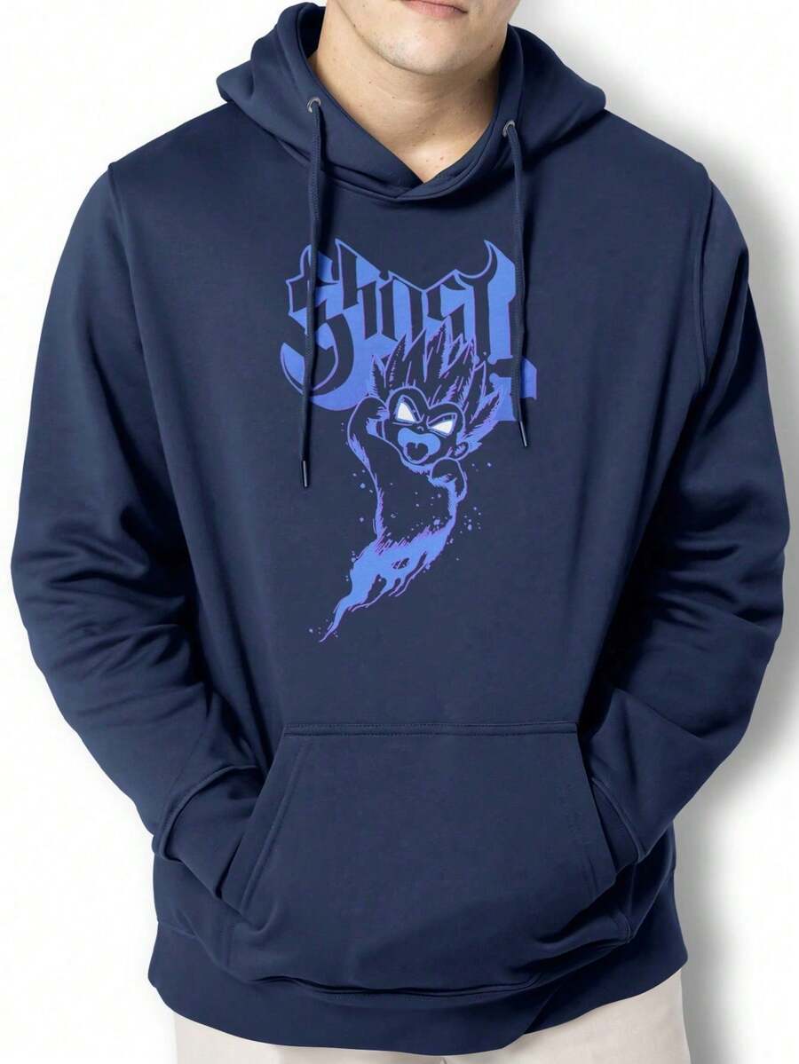 Men Hoodies - 藏蓝色 - 查看 1