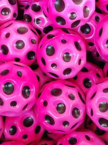 1searchgames Anti-Gravity Moon Rock High-Bounce Ball 70mm-6.6 High-Bounce Hollow Ball, Multi-Hole Ball, Interactive Stress-Relief And Breathable Toy, A Great Choice For Playing Outdoors With Friends - Pink - View 4