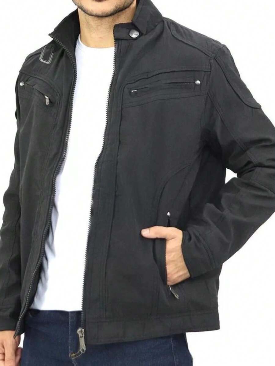 Men Jackets & Coats - Black - View 1