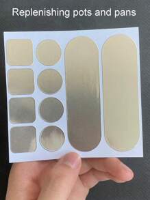 Pot And Leak Repairing Patch, Aluminum Foil Sticker, High Temperature Resistant Patch, Stainless Steel Pot Bottom With Hole, Flame Resistant Plastic Basin Patch, Etc. - Silver - View 2