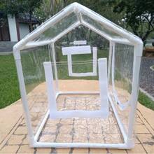 Roofed Flower Stand Succulent Greenhouse Pvc Fully Transparent Plant Growth Tent - White - View 3
