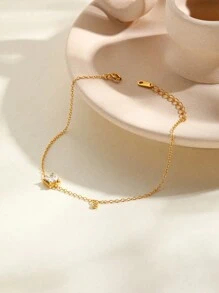 1 件純 925 銀鍍金方形綠色方晶鋯石女手鍊,時尚、奢華、多功能的女士珠寶禮物 - 金色 - 查看 4