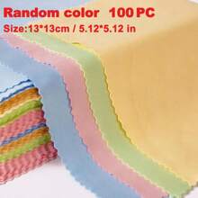 10/20/50/100pcs Chamois Glasses Cleaner, Jewelry Care Wipe Cloth, Microfiber Cleaning Cloth For Glasses, Cloth Lens Phone Screen Cleaning Wipes(Random Color)