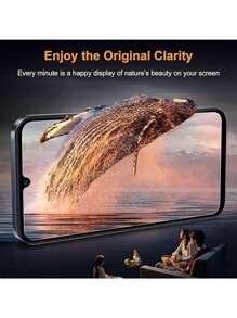 4 miếng bảo vệ màn hình kính cường lực độ nét cao tương thích với Samsung Galaxy A15/A25/A35/A55/A54/A34/A24/A14/A73/A53/A33, Samsung Galaxy M33/M23/M13 - Trong sáng - Xem 7